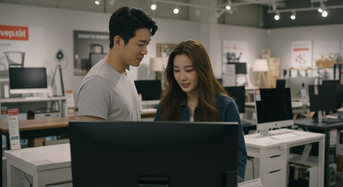 컴퓨터 책상 1100