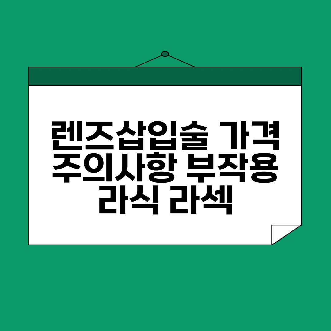 렌즈삽입술