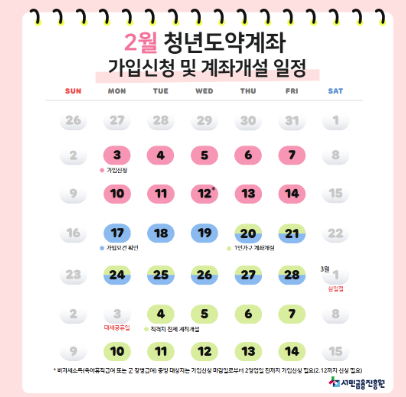 가입신청 및 계좌개설 일정