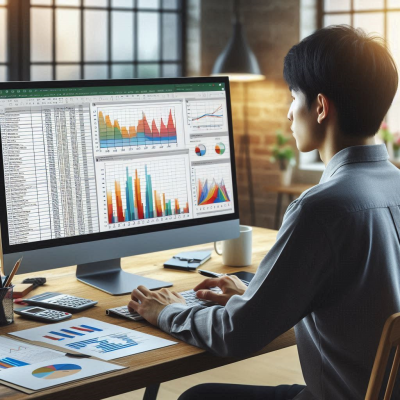 다양한 그래프와 차트를 분석 중인 데이터 분석 작업입니다.