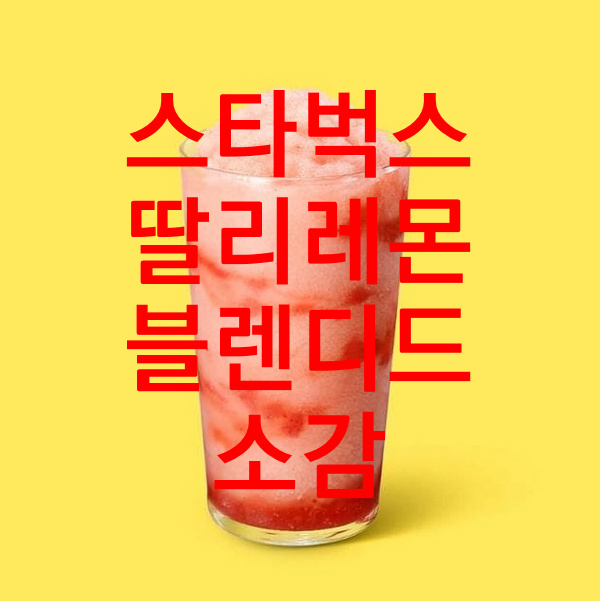 스타벅스 신메뉴 딸기레몬블렌디스 체험기 소감