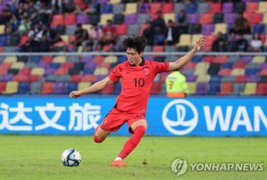 U20 월드컵 16강 한국&#44; 에콰도르 3대 2로 꺾고 8강 진출 - 배준호 굳히기 골 - 연합뉴스 캡처