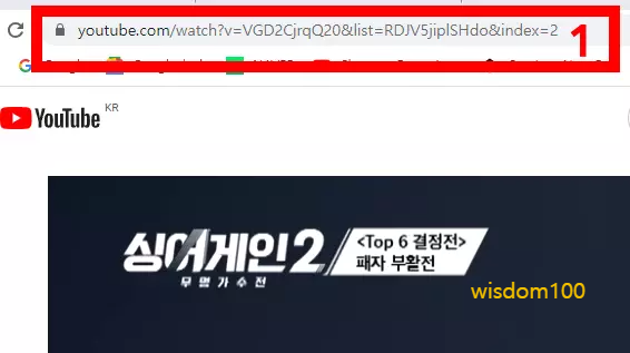 유튜브 URL 복사