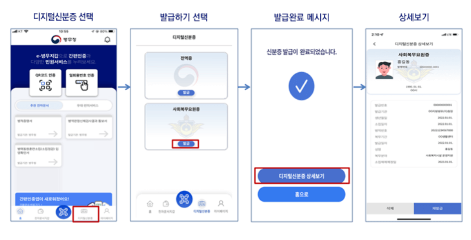 모바일 전역증 발급 방법