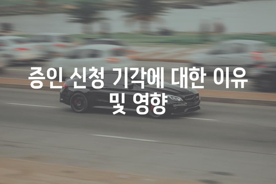 증인 신청 기각에 대한 이유 및 영향