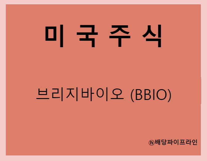  브리지바이오 (BBIO) 주가, 실적, 전망, 기업분석, 52주 저가,고가 매출, 이익