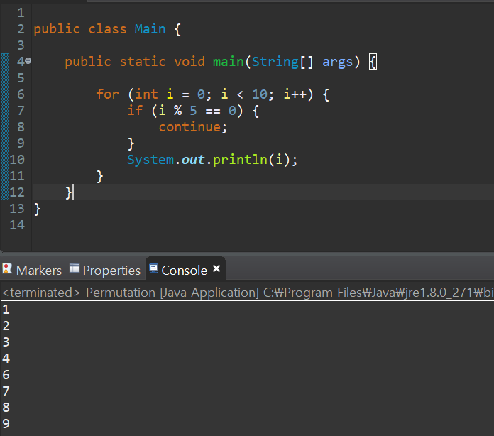  [Java] 흐름제어문 - continue, break, return