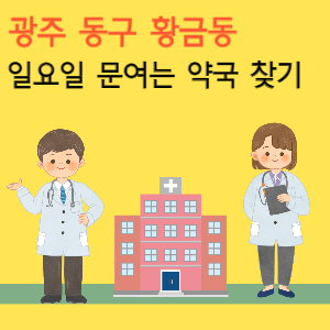 광주 동구 황금동 일요일 문여는 당번 약국