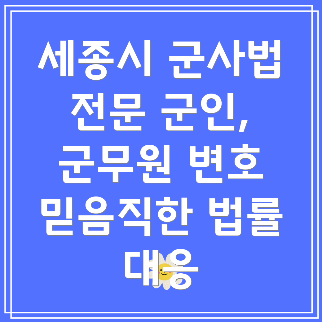 세종시 군사법 변호사