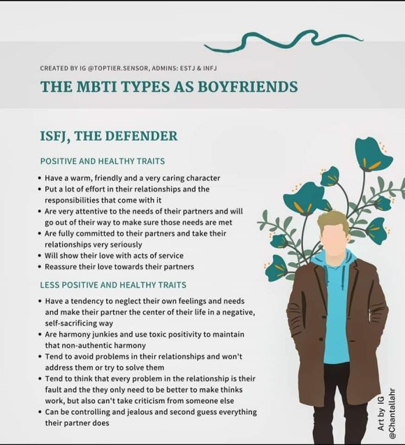  재미로 보는 MBTI - 성격유형별 남자친구 특성,ISFJ