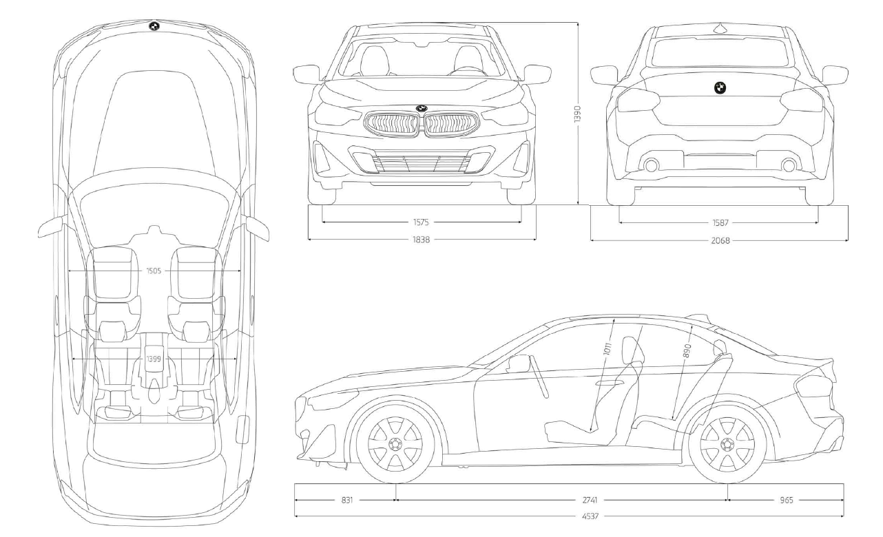 BMW 2시리즈 쿠페 크기 제원표