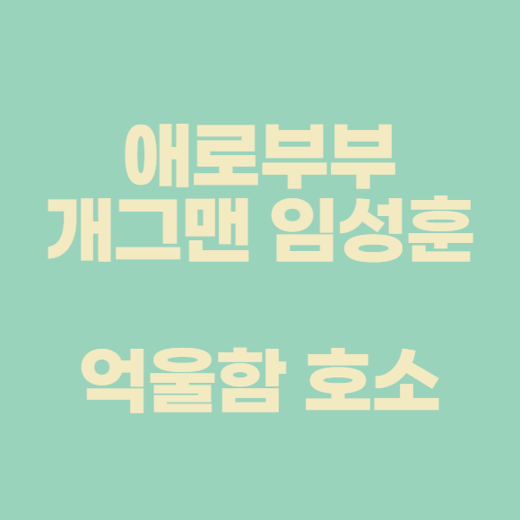  애로부부 개그맨 임성훈 인스타폐쇄 및 억울함 호소 내용 정리