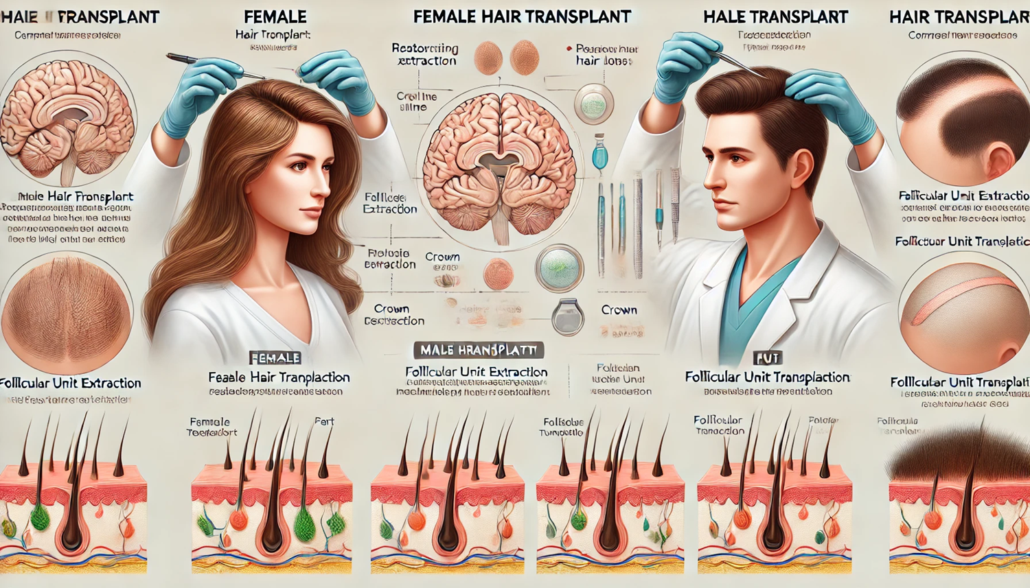 여성 모발이식과 남성 모발이식의 차이