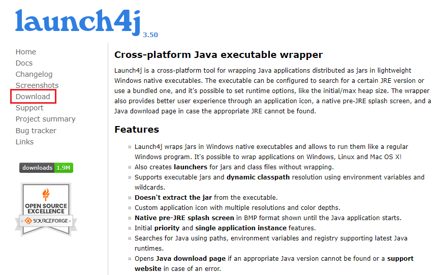 Launch4j-자동마우스실행파일만들기1