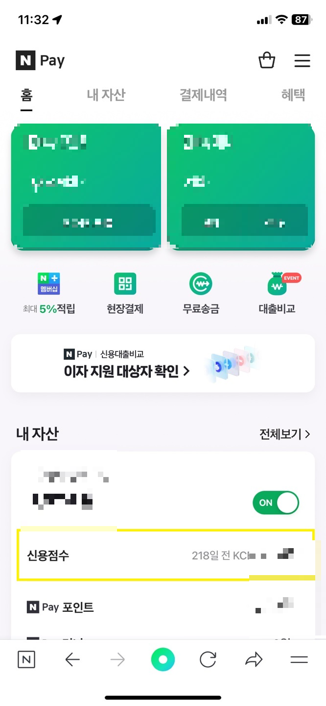 신용점수 조회