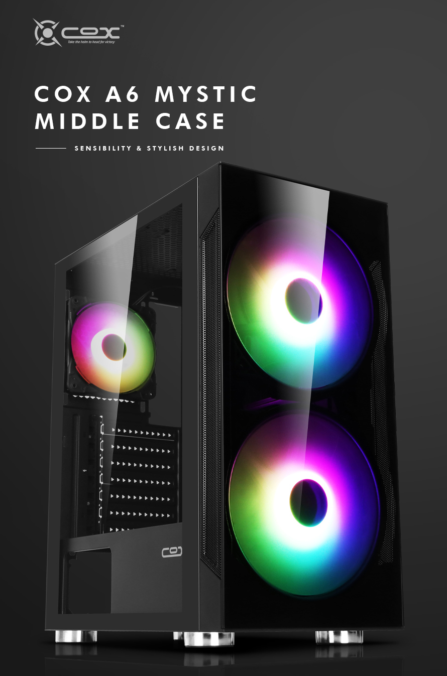 COX A6 Mystic Tempered Glass Spectrum RGB