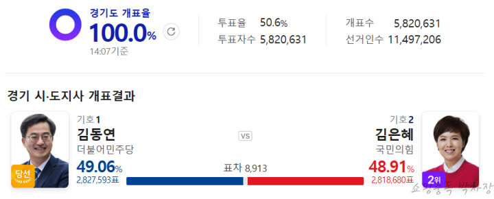 경기도지사-선거결과