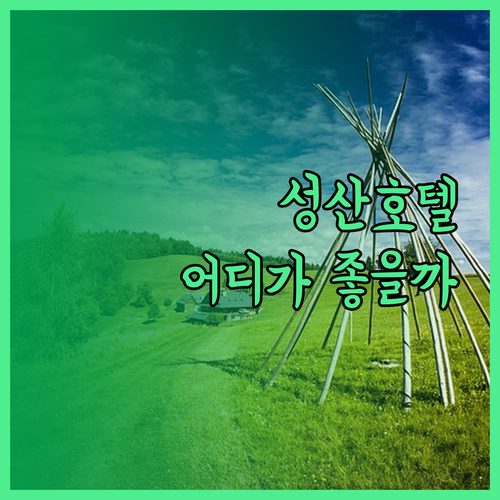 솔직 후기 검증 제주 성산 호텔 어디