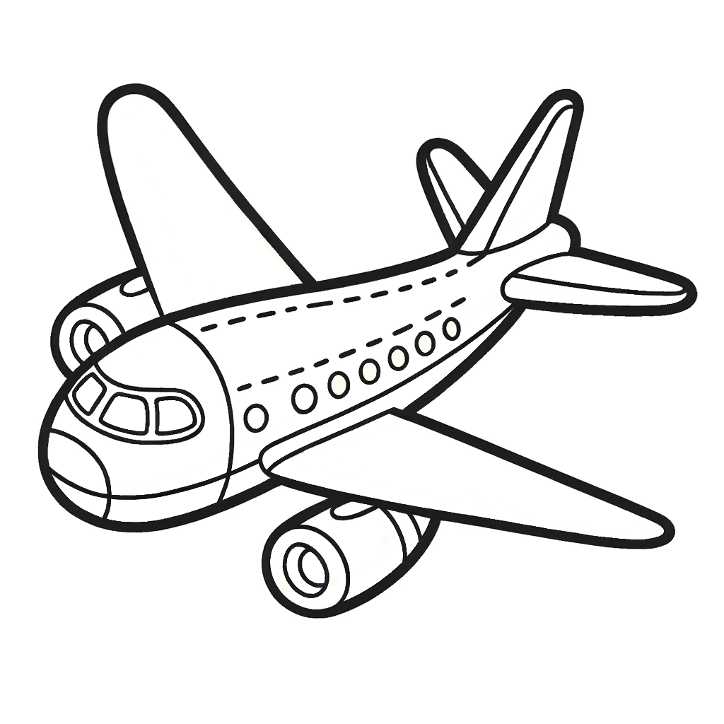 비행기 색칠공부 도안 airplane coloring page