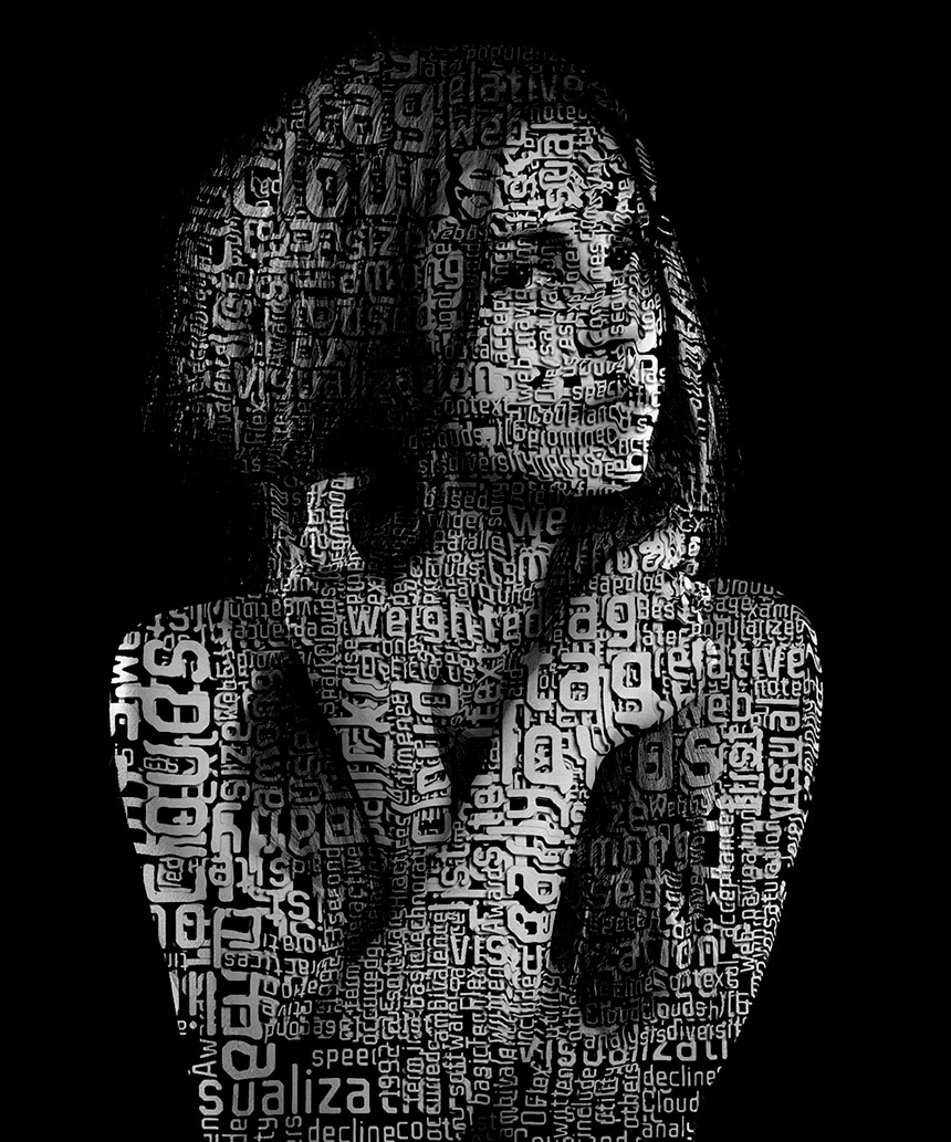 포토샵 글씨 초상화 효과