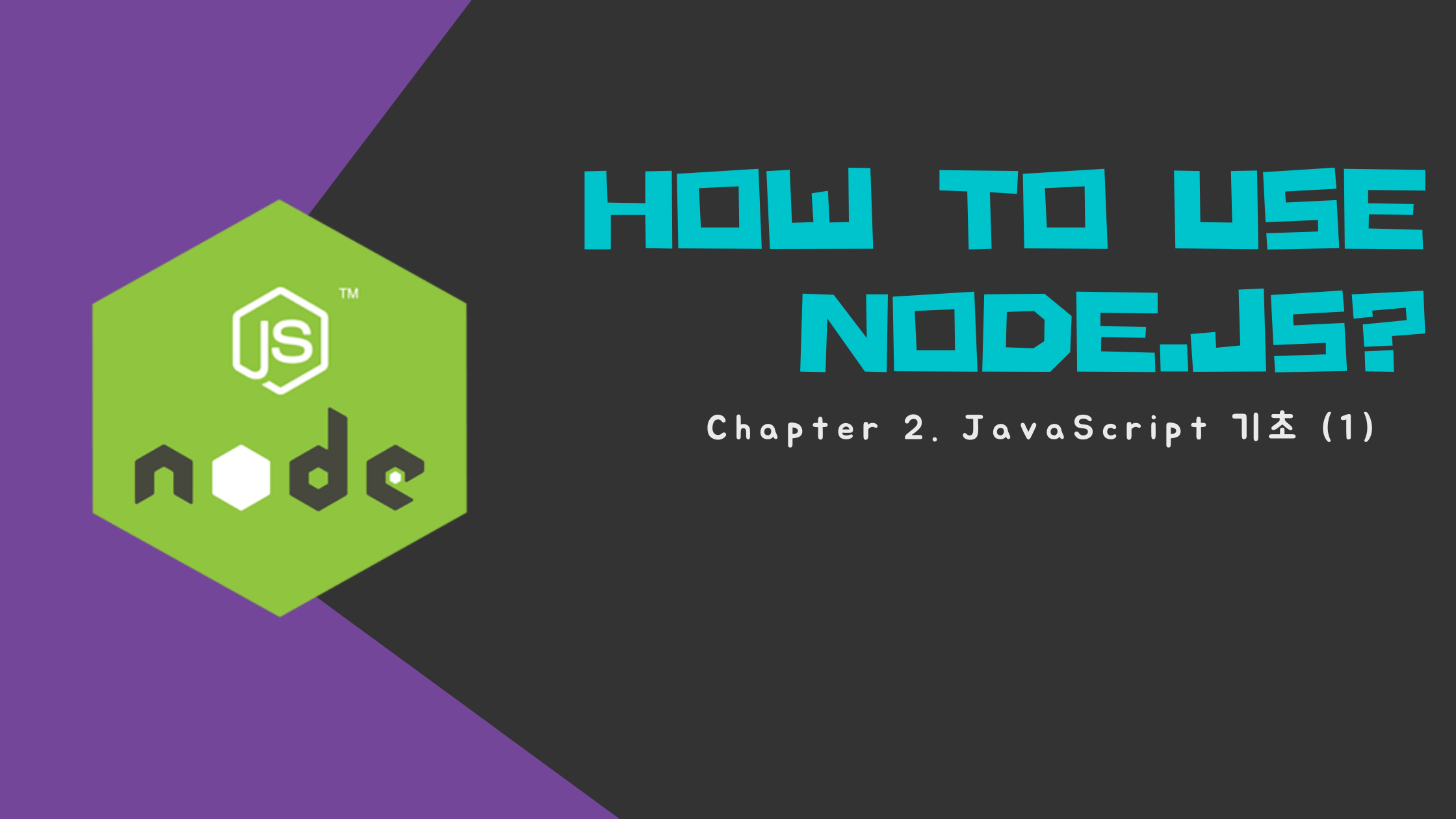  [HTUN] Chapter 2. JavaScript 기초 (1)