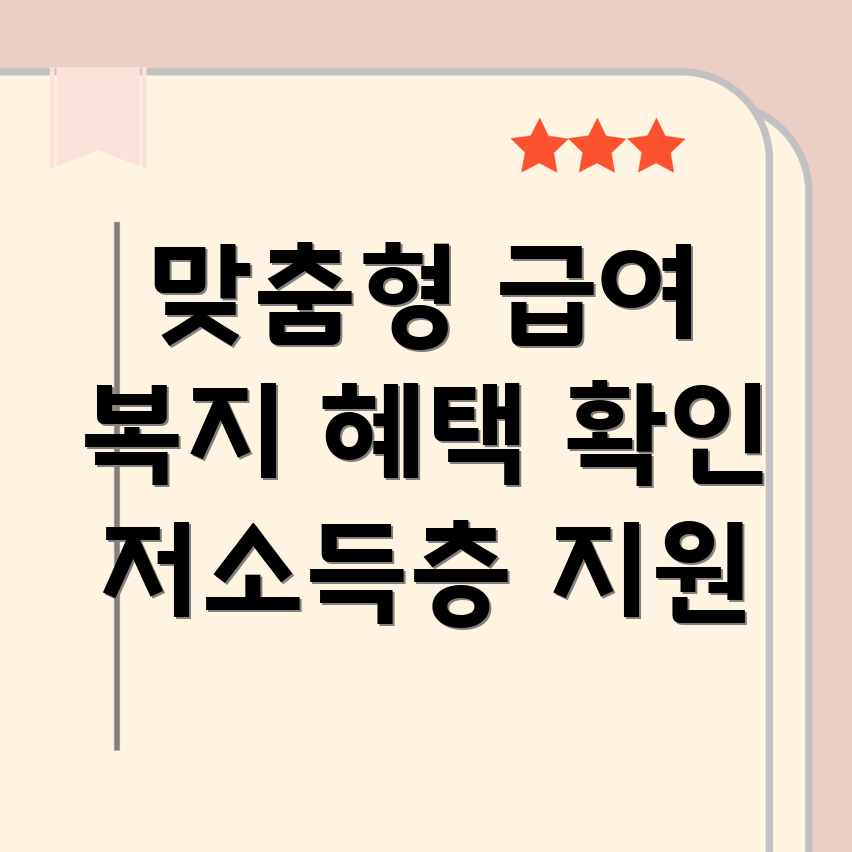 맞춤형 급여
