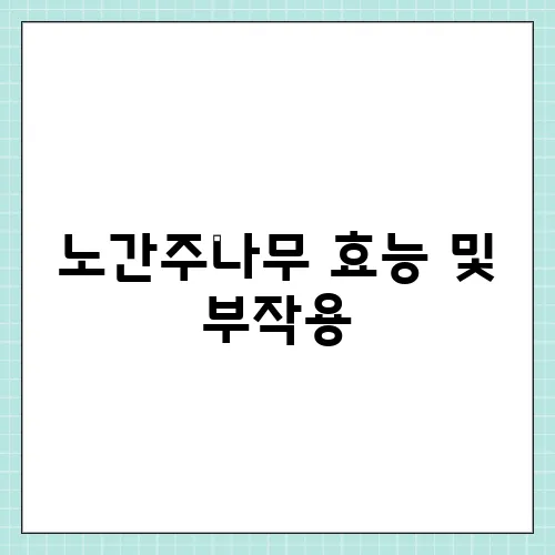 노간주나무 효능 및 부작용, 활용법