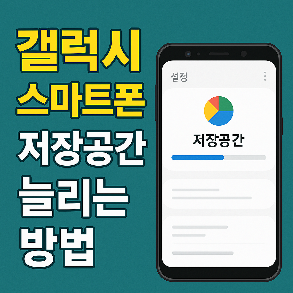 갤럭시(스마트폰) 저장공간 늘리는 방법-필수 설정 7가지