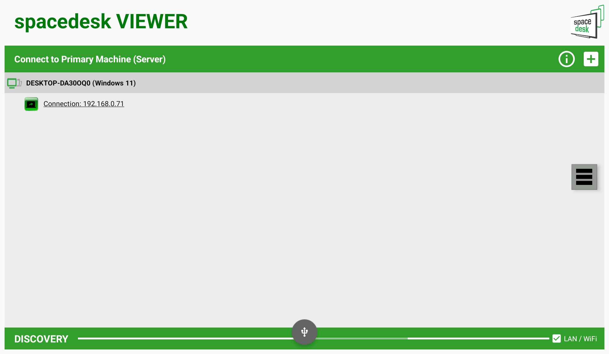 PC, 태블릿 spacedesk 연결