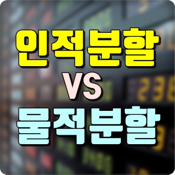 인적분할 vs 물적분할