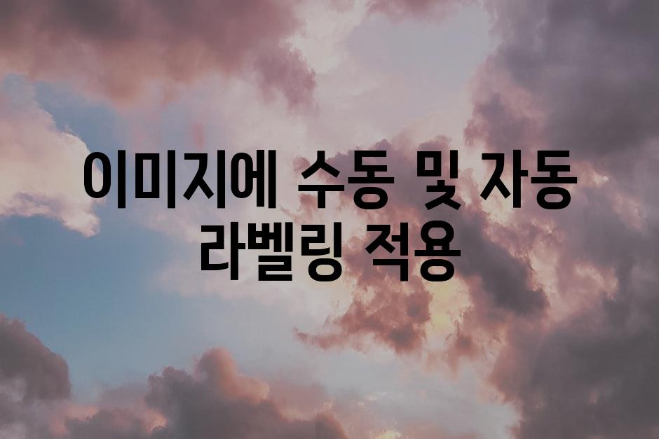 이미지에 수동 및 자동 라벨링 적용