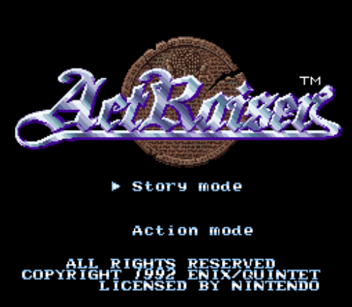  SNES ROMS - Act Raiser (EUROPE / 유럽판 롬파일 다운로드)