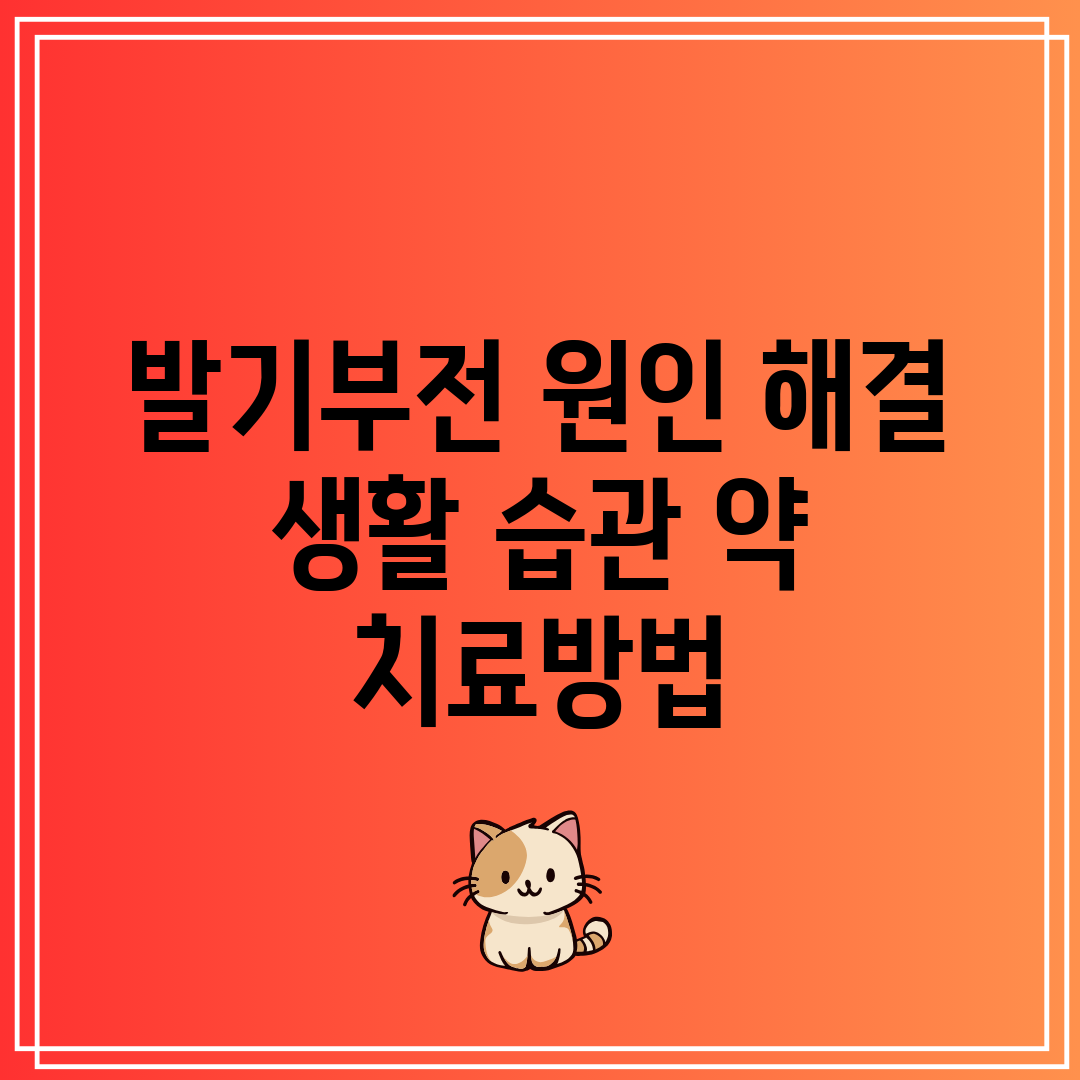 발기부전 원인 해결 생활 습관 약 치료방법