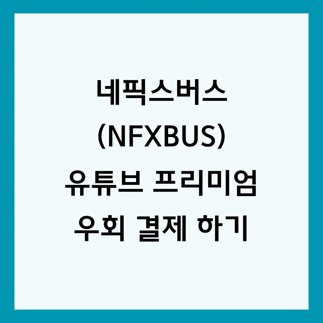 네픽스버스(NFXBUS) 통해 유튜브 프리미엄 우회 결제를 해야 하는 이유