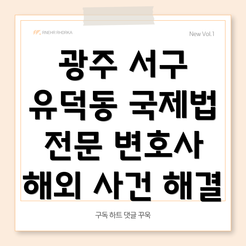 광주 국제법 변호사