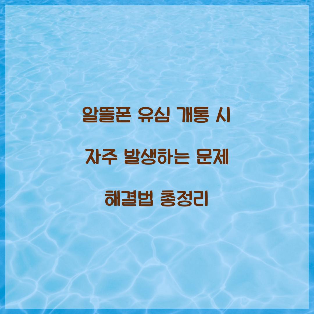 알뜰폰 유심 개통 시 자주 발생하는 문제와 해결법