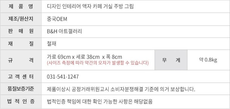 느껴지는 벽장식 철제 아트 그림, 주방 인테리어 소품, 커피향 9