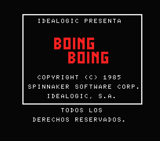  Boing Boing - MSX (재믹스) 게임 롬파일 다운로드