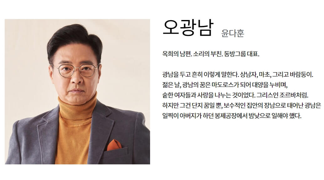 사랑의꽈배기 등장인물 오광남 윤다훈