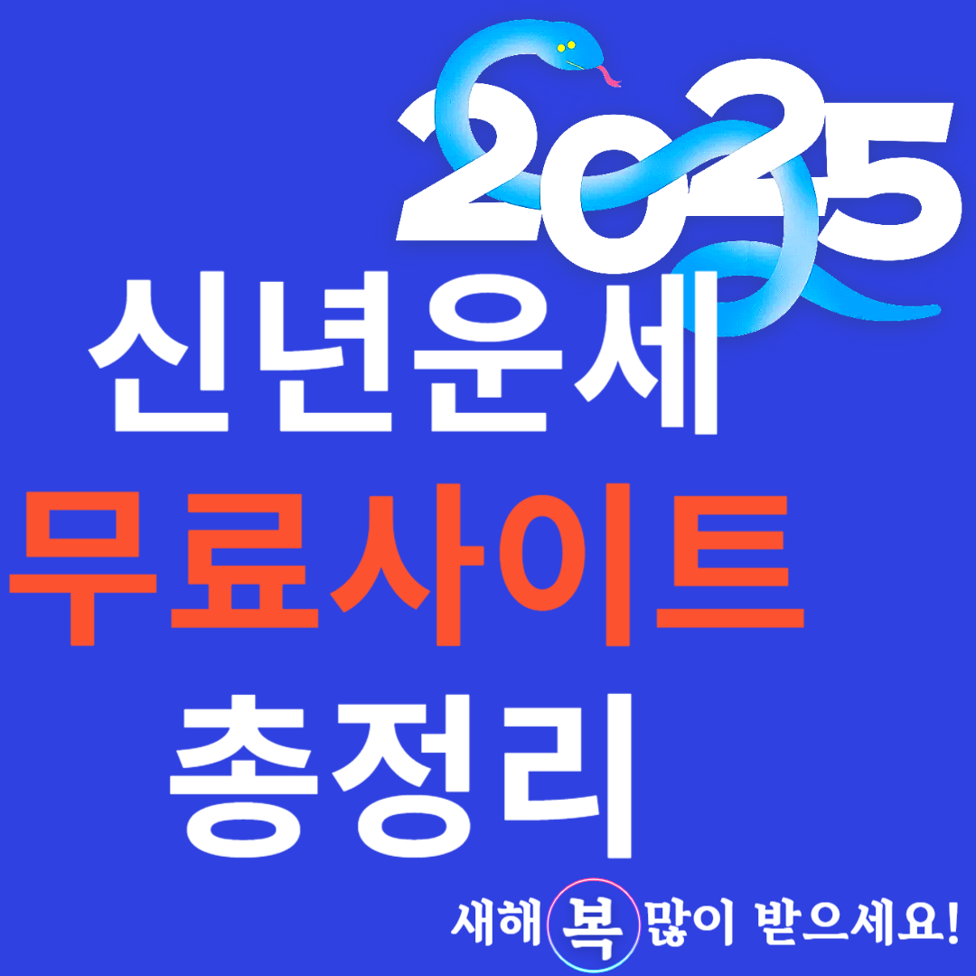 2025년 새해 운세, 무료사이트 총정리