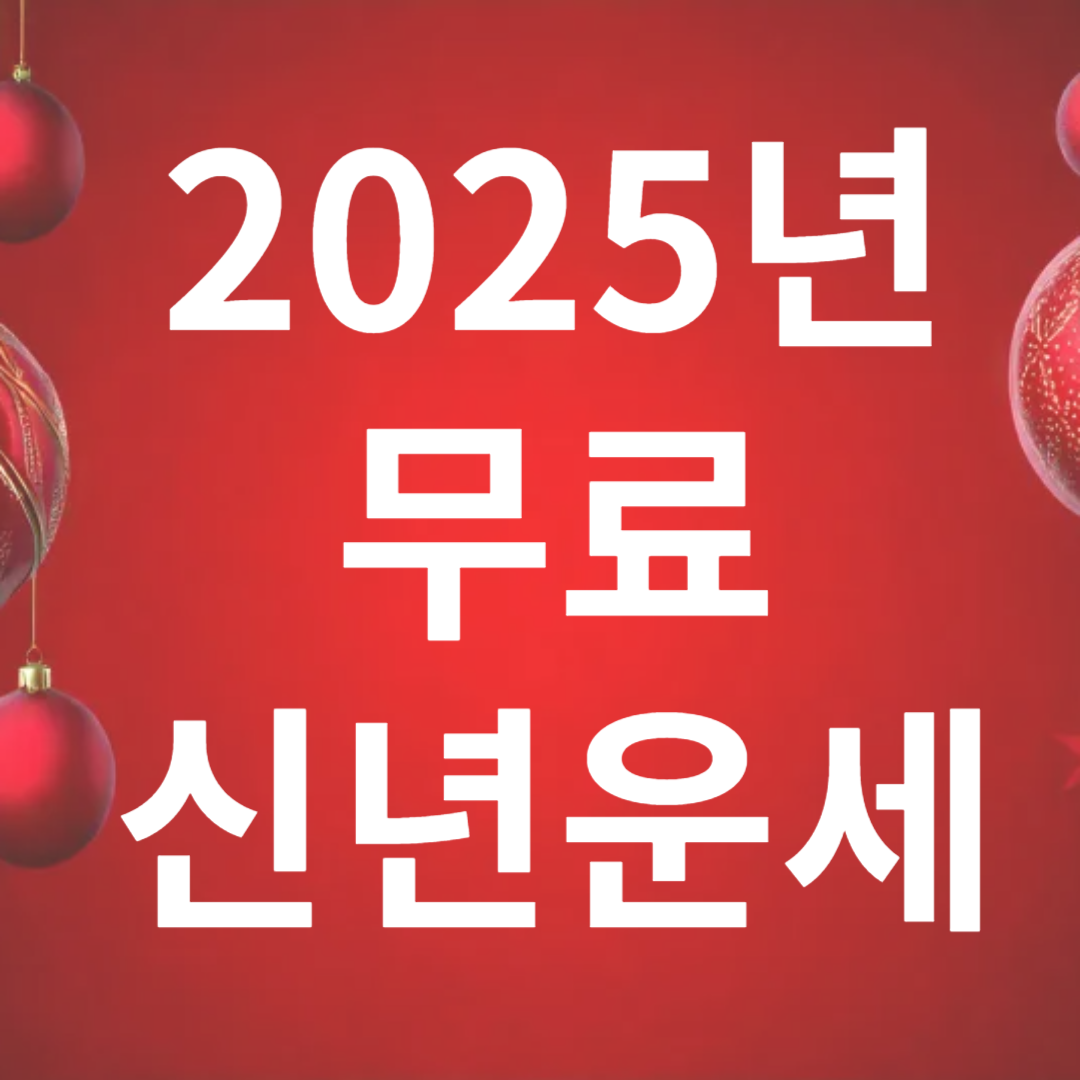 2025년 신년운세 무료 사이트 추천