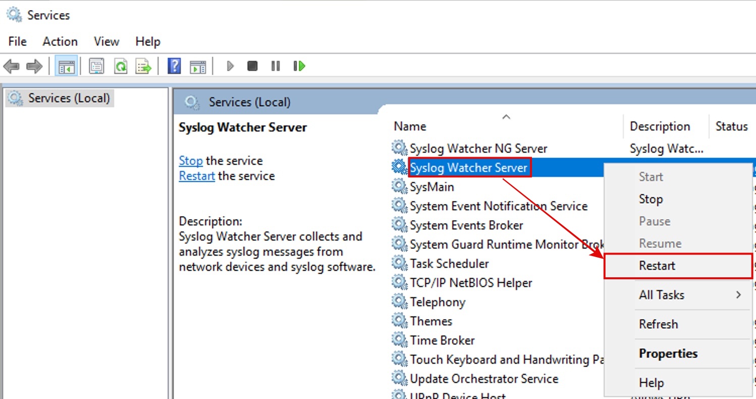 Syslog Watcher Service