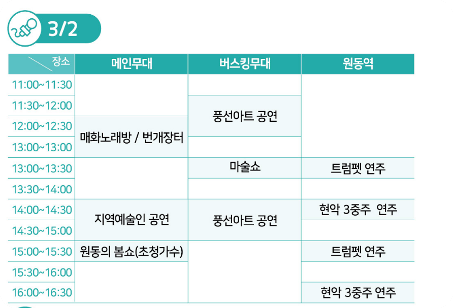 2025 원동매화축제 프로그램