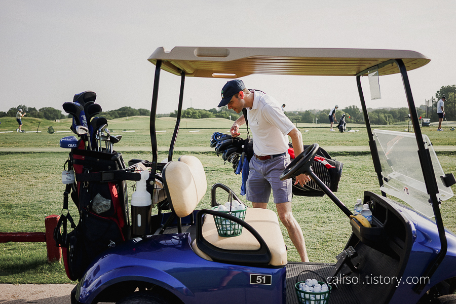 미국인 가족 텍사스 골프 라운딩 골프카 WestRidge Golf Course