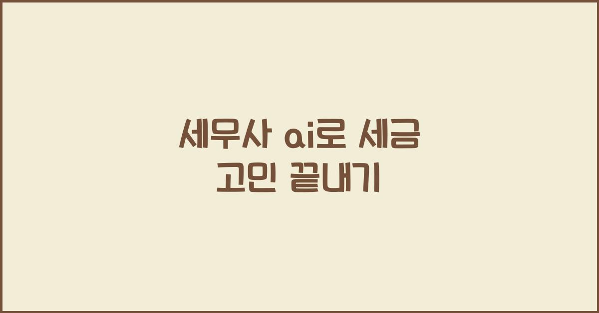 세무사 ai