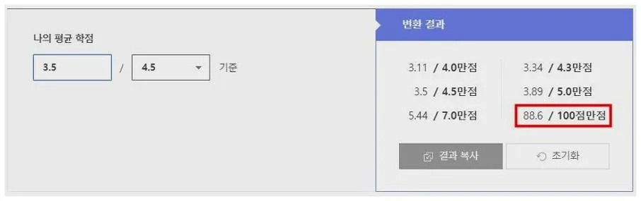 학점 백분위
