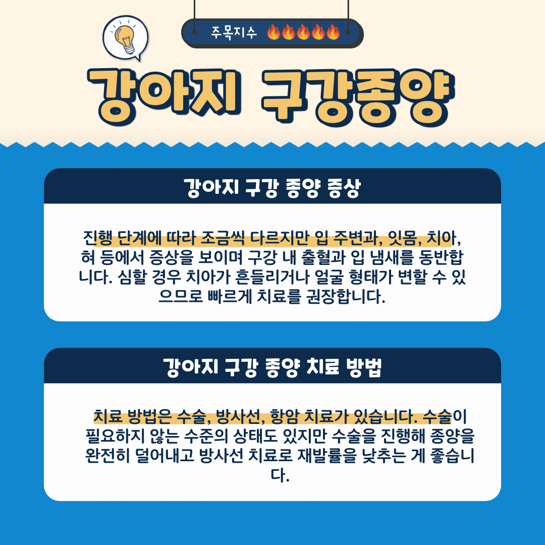 반려견 구강 종양의 증상 및 치료 방법