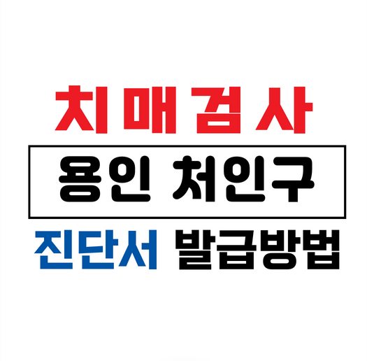 용인시처인구치매검사진단서병원발급
