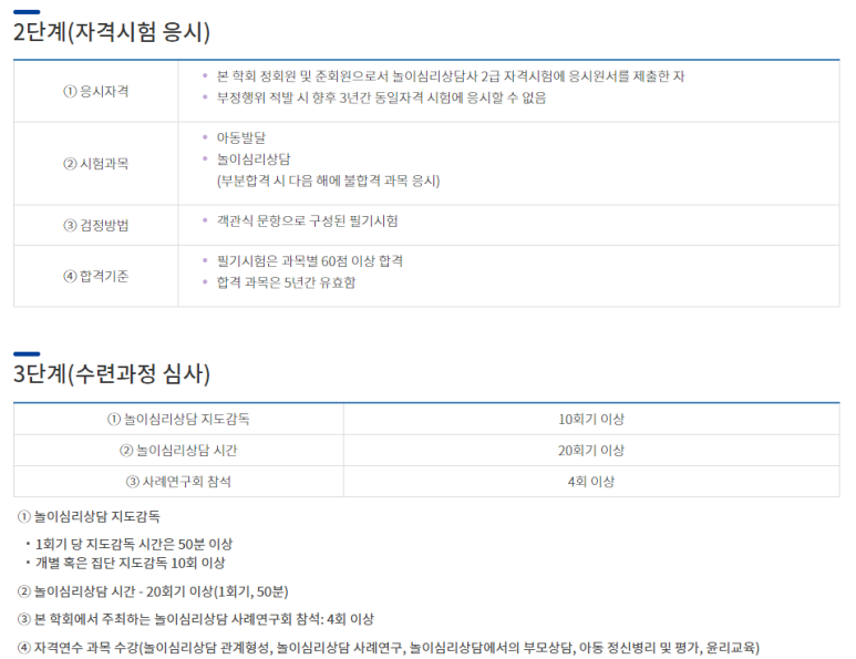 심리상담사 2급 한국놀이치료학회 놀이심리상담사 4