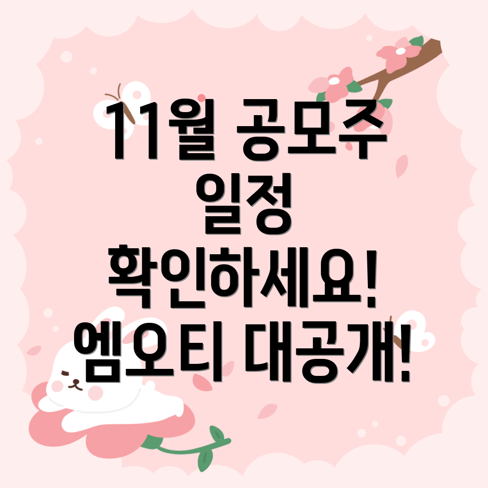 11월 공모주 일정